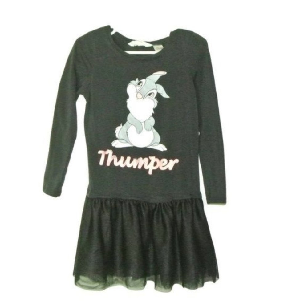 H&M Disney Thumper Bunny Gray Dress‎ 4 6 years